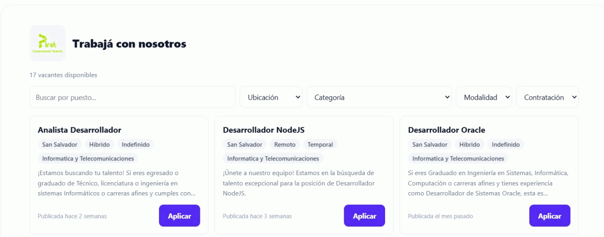 Le Career Site de Saplic en fonctionnement sur le site de Pliret